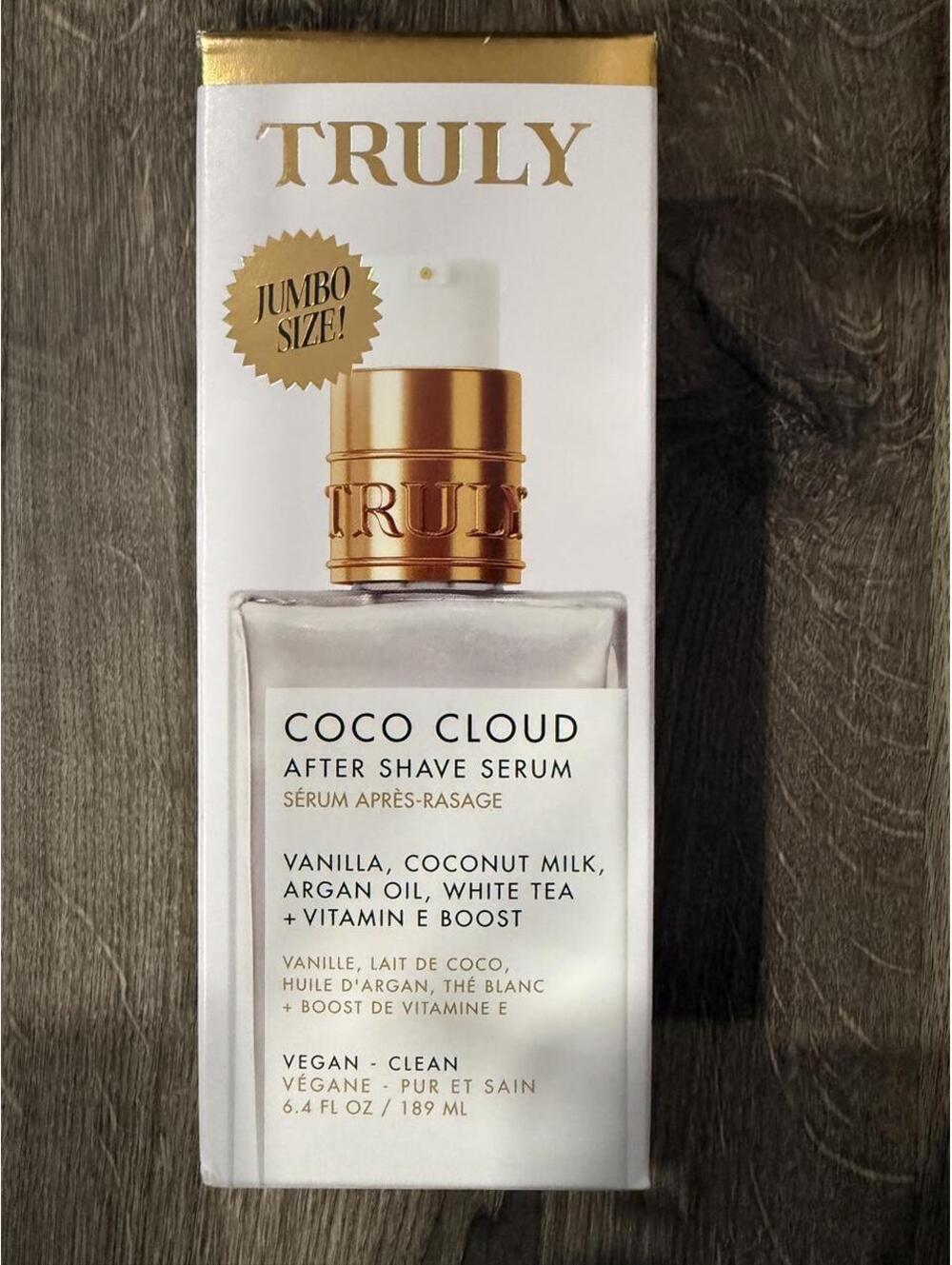 Truly Coco Cloud After Shave Serum-Jumbo Size - 6.4 fl oz/189ml-$38 MSRP